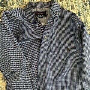 Ariat Blue Dress Shirt Classic Plaid Design